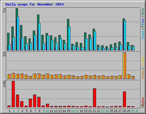 Daily usage for November 2024