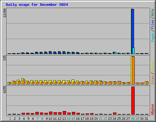Daily usage for December 2024