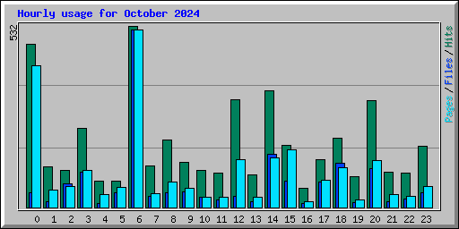 Hourly usage for October 2024