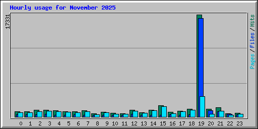 Hourly usage for November 2025
